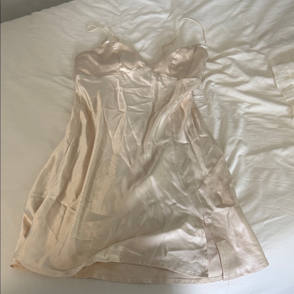 Princess Polly Blush Satin Mini Dress